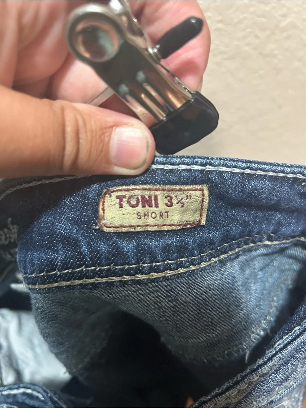Silver Jeans Distressed Blue Denim Shorts